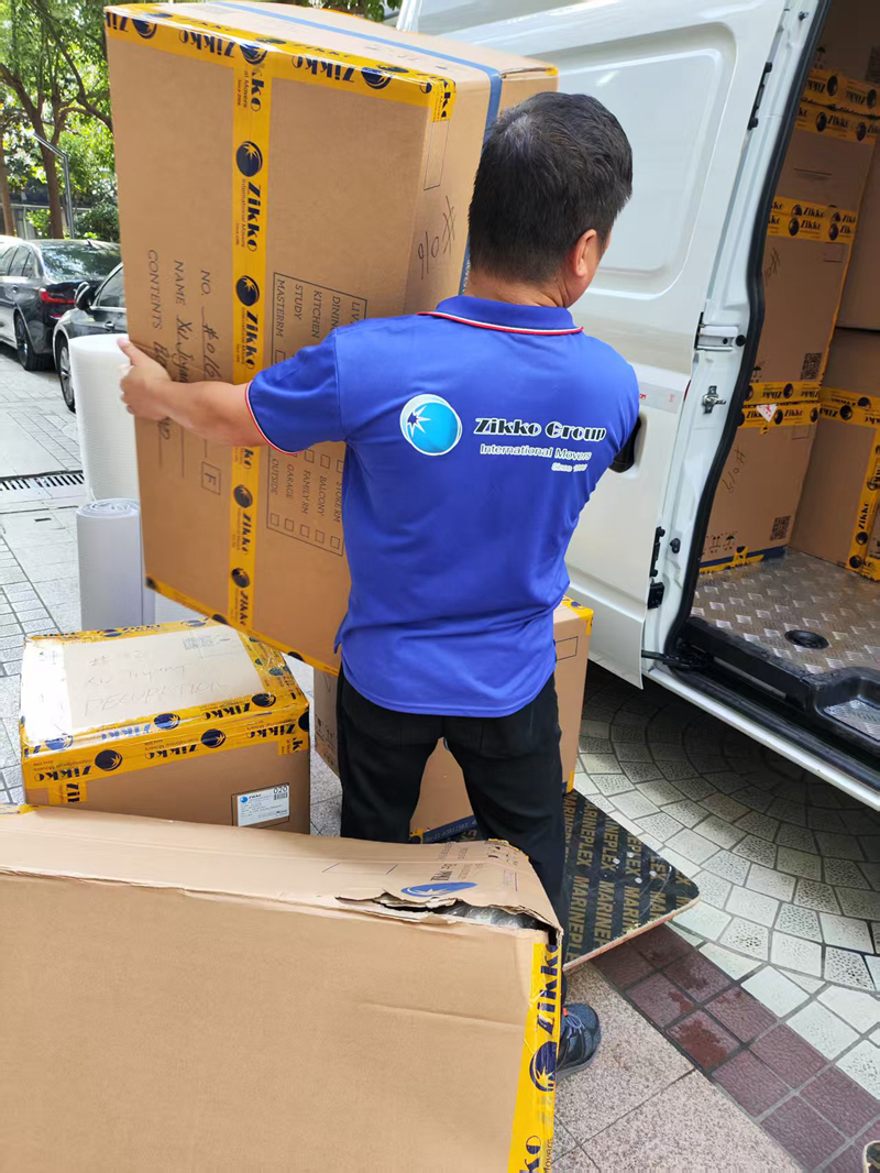 Packaging completed and loaded onto the vehicle